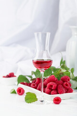 Raspberry liquor and fresh berries.