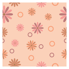 Seamless flower pattern art vector.
