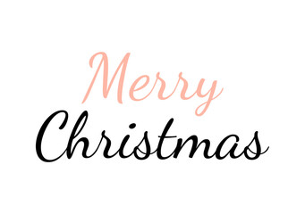Merry Christmas. Vector ink lettering. Modern calligraphy style.	