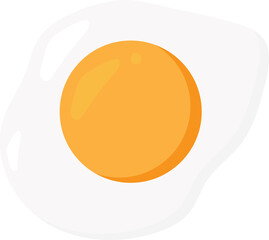 sunny side up egg breakfast objects top view