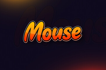 Text design of Animal name Mouse