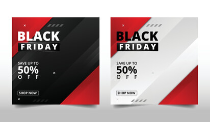 black friday banner social media template. Trendy editable social media post template.