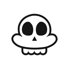 Skull Icons Vector Black Halloween Cute