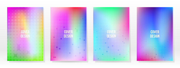 Minimal Poster. Pastel Soft. Rainbow Gradient Set