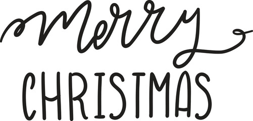 Merry Christmas lettering phrase