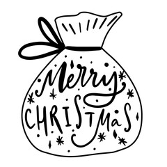 Christtmas lettering typography hand written phrase