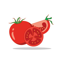 Art illustration Symbol logo botany design concept icon vegetables of tomato