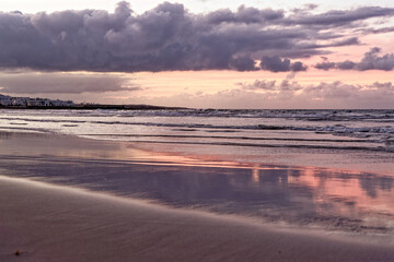 Sunset in Famara Beach - Lanzarote - Canary Islands