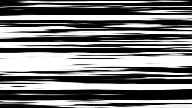 Horizontal animation speed lines, black and white background