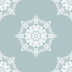 Orient classic white pattern. Seamless abstract background with vintage elements. Orient background. Ornament for wallpaper and packaging
