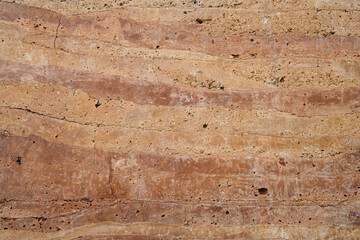Nature brown stone background and texture. Matt emperador terrazzo marble background for ceramic tiles, Quartzite limestone, wall, floor, Rustic Italian breccia stone surface digital tile.