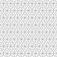 Vector seamless pattern monochrome abstract floral background.