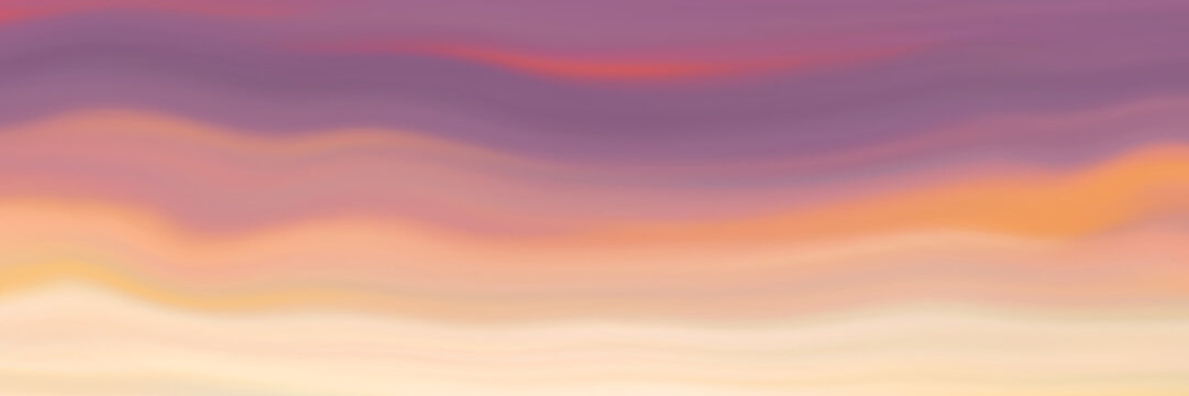 Panoramic view of the sunset sky, natural background