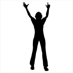 Fototapeta na wymiar art illustration abstract symbol youth day logo silhouette icon of male boy young man person dance party freedom