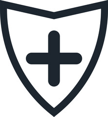 Obraz premium Protection shield icon, Antivirus icon.