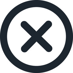 Obraz premium Cross symbol icon.