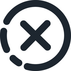 Fototapeta premium Cross symbol icon.