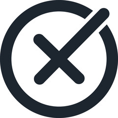 Obraz premium Cross symbol icon.