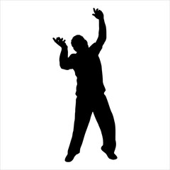 art illustration abstract symbol youth day logo silhouette icon of male boy young man person dance party freedom