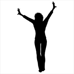 Art illustration abstract silhouette logo youth day symbol icon young girl dance party freedom