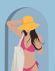 Modern art prints in boho style. Premium Vector