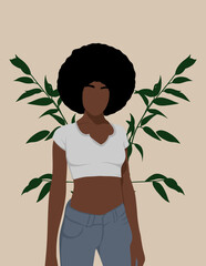 Modern art prints in boho style. Premium Vector