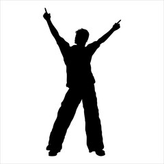 art illustration abstract symbol youth day logo silhouette icon of male boy young man person dance party freedom