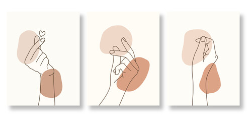 Modern art prints in boho style. Premium Vector