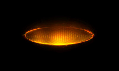Technology circle light effect, protection, light effect. © Vuang