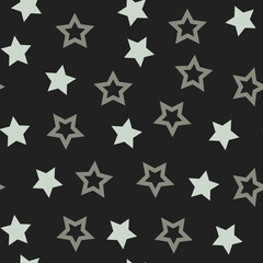 Stars seamless vector illustration pattern background. design for use backdrop all over textile fabric print wrapping paper and others.