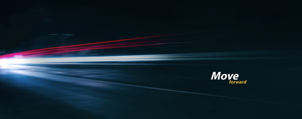 Move Forward Visual inspirational poster Design. The idea of moving forward in work, future travel,...