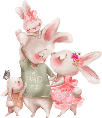 Adorable bunny family - 537773633