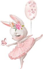 Cute little bunny ballerina - 537774433