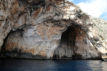 Fototapeta na wymiar The Blue Grotto is a cave in Malta