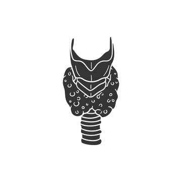 recommend clip art: Thyroid Icon Silhouette Illustration. Body Parts Vector Graphic Pictogram Symbol Clip Art. Doodle Sketch Black Sign.