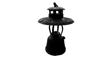 lantern top view without shadow 3d render