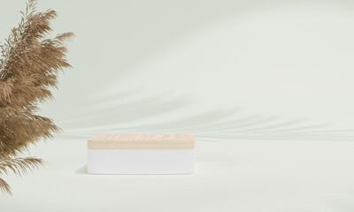 3d Mock up, tree and product presentation. 3D rendering.