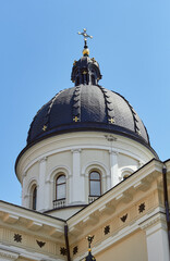 Fototapeta na wymiar Dome of the church with a cross. City Lviv. 