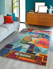 modern multicolour rug