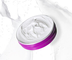 Generic white cream for cosmetics. Photo adaptable to any product to advertise.