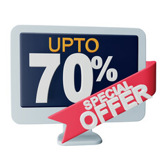 Special offer 3d rendering isometric icon.