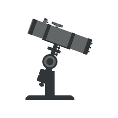 telescope system reflector. flat picture 2d vector
