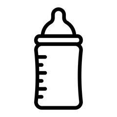 baby bottle line icon