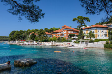 Fototapeta premium Cikat Bucht im Ort Mali Losinj auf der Insel Losinj in Kroatien
