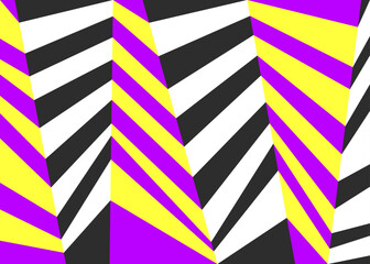 Abstract wallpaper with 3D zigzag stripes pattern and with retro color theme
