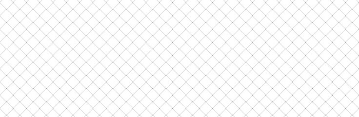Naklejka premium Net texture pattern on white background. Net texture pattern for backdrop and wallpaper. Realistic net pattern with black squares. Geometric background, vector illustration