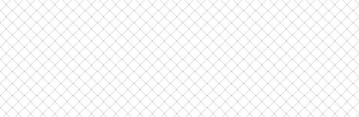 Net texture pattern on white background. Net texture pattern for backdrop and wallpaper. Realistic net pattern with black squares. Geometric background, vector illustration