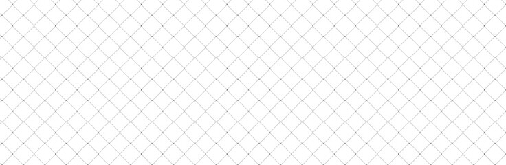 Naklejka premium Net texture pattern on white background. Net texture pattern for backdrop and wallpaper. Realistic net pattern with black squares. Geometric background, vector illustration