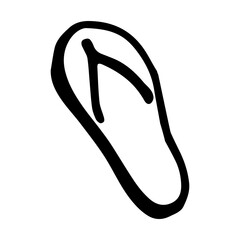 Flip flops doodle style vector illustration isolated on white