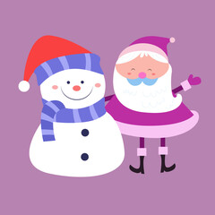 Cute santa claus character collection